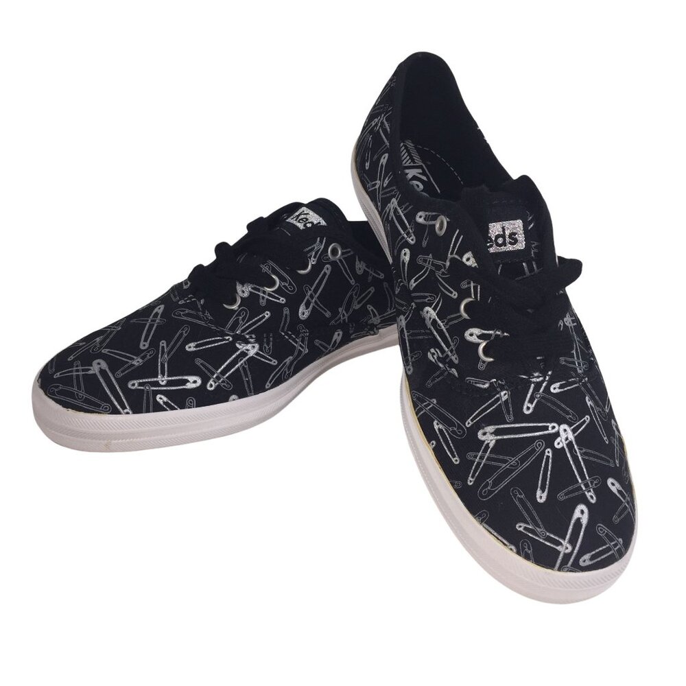 Keds Womens Black/Silver Sneakers Shoes WF52146M  US sz 8 Euro 37 UK 4M NEW